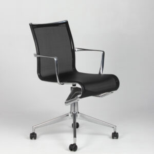 Alias Rollingframe konferencestol med 4 hjul - sort mesh