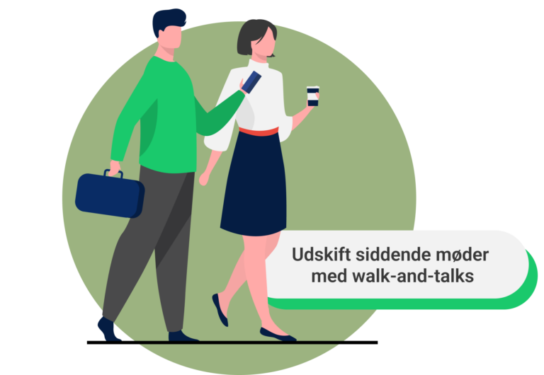 Udskift siddende møder med walk-and-talks