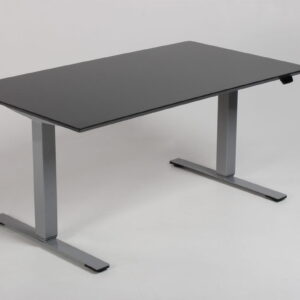 Dencon Delta hæve sænkebord - antracitgrå laminat