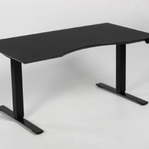 Dencon Delta hæve sænkebord - sort linoleum