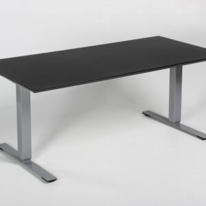 Dencon Delta hæve sænkebord - sort linoleum