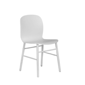 SixtyOne skalstol - hvidbejdset krydsfinér