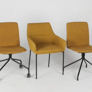 Sæt på 3 stk. RBM konferencestole - karrygul select