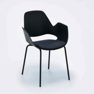 Houe - FALK m. metalben - Konferencestol - Sædepolstring - Med armlæn - Sort