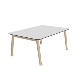 Narbutas Nova Wood konferencebord i hvid laminat / ask - 180 x 120 cm
