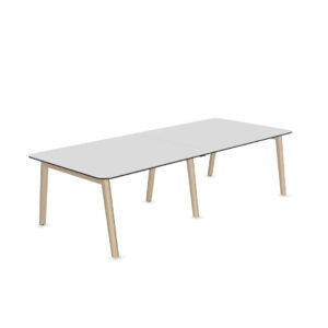 Narbutas Nova Wood konferencebord i hvid laminat / ask - 280 x 120 cm