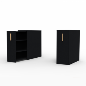 Rumas Wype udtræksskab - sort melamin