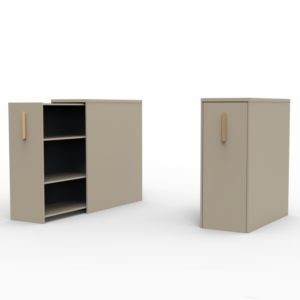 Rumas Wype udtræksskab - sand melamin