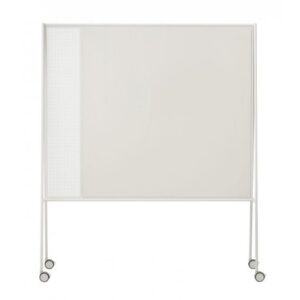 Chat-board Squad glastavle m. hjul - hvid