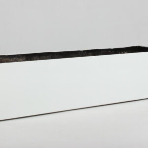 Plantekasse på hjul - hvid