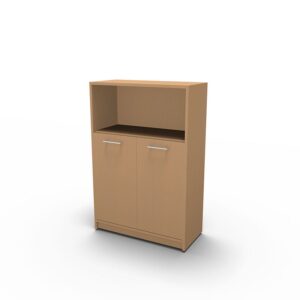 Fumac - Jive - Skab - Bøg - Finér - Låger 2/3 - Integreret sokkel - 115,3 - 78 - 35 - Uden lås