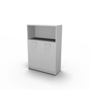 Fumac - Jive - Skab - Hvid - Hvid - Låger 2/3 - Integreret sokkel - 115,3 - 78 - 35