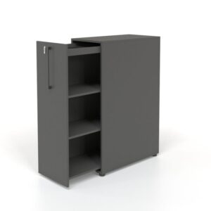 Narbutas Tower venstrevendt udtræksskab - antracitgrå decor laminat