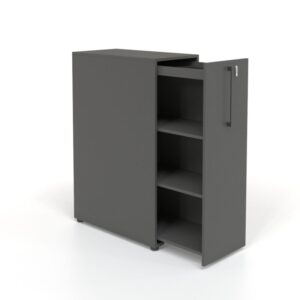 Narbutas Tower højrevendt udtræksskab - antracitgrå decor laminat