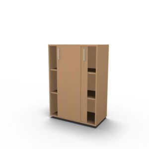 Fumac - Jive - Skydedørsskab med lås - Bøg - Bøg - Pladesokkel