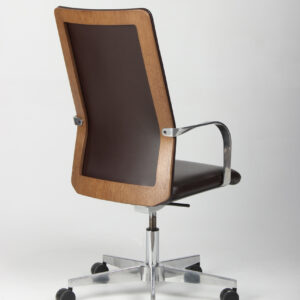 HOWE MN1 konferencestol på hjul - mørkebrun læder