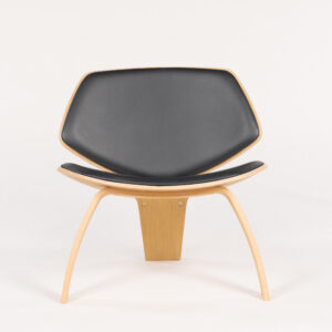 NDG01 loungestol - eg/sort læder