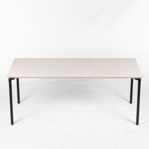 Concept - Foldebord - Hvid - Laminat - 180 - 80 - kant R25 runde hjørner - krydsfinérkant -sort stel