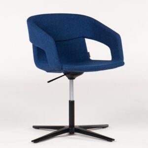 Narbutas Twist&Sit konferencestol med drejestel - blå filtet uld