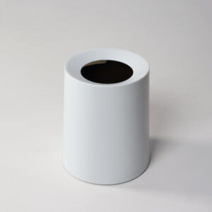 Rund papirkurv - hvid plast