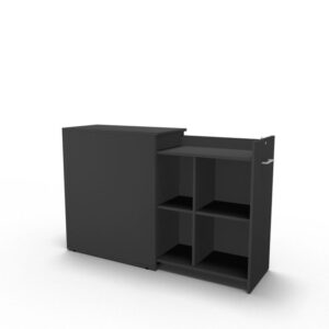 Fumac - Maxi Tower - Udtræksskab - Antracit - Decor laminat - Venstrevendt - 92 - 80 - 39,8