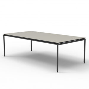 Rumas Quadro konferencebord - sort/gråbeige linoleum