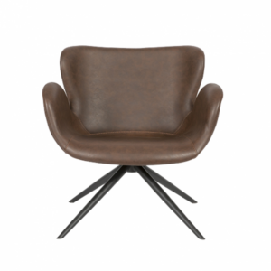 Ventus Rondo 19001 loungestol - Kastanjebrun PU-læder