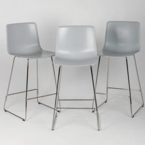 Sæt på 3 stk. Fredericia Furniture Pato barstole - grå plast