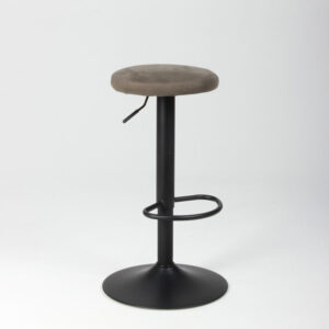 Actona barstol med gaslift - gråbeige alcantara