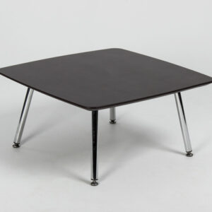 Loungebord - sort linoleum/krom