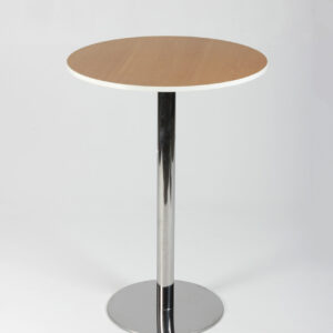 Højt cafebord - egelaminat med hvid kant