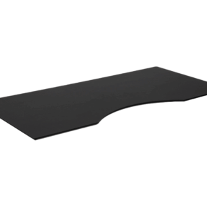 Bordplade med mavebue - sort linoleum (Nero 4023)