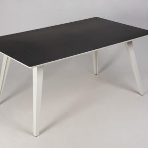 Mødebord sort og hvid 160x100 cm.