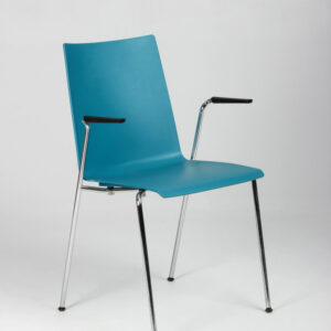 Brünner kantinestol - turkis plast