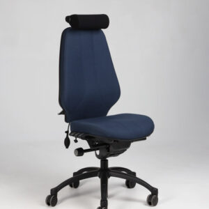 RH Logic 400 kontorstol med nakkestøtte - blå fame
