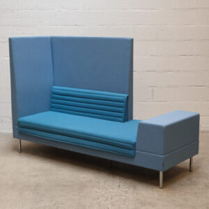OFFECCT Smallroom venstrevendt loungesofa - blå/turkis uld