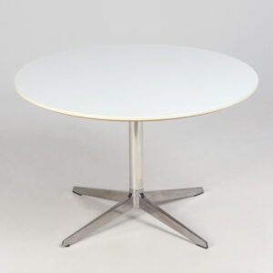 Rundt loungebord hvid laminat Ø80 cm