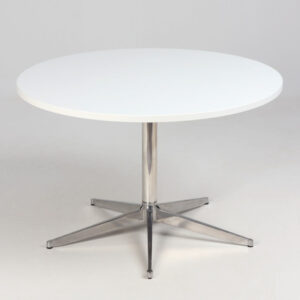 Rundt loungebord hvid melamin Ø80 cm