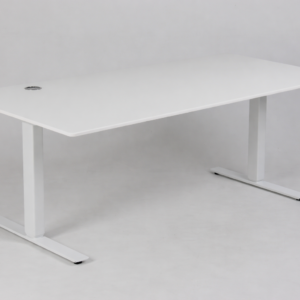 Swedstyle hæve sænkebord - hvid laminat/hvidt stel