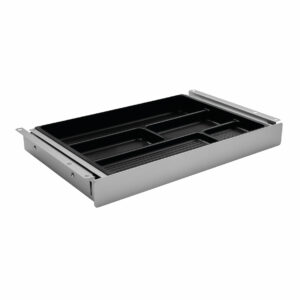 APTO PLUS bred udtræksskuffe til hæve-sænkebord uden mavebue - grå