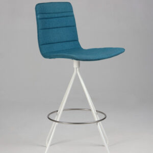 Barstol med drejestel - turkis fame/hvid