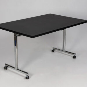 Brünner klapbord på hjul - sort laminat/krom