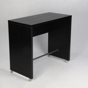 Højbord med hjul - sortbejdset træ