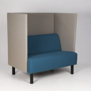 Stouby sofa med akustikvægge - gråbeige/turkis