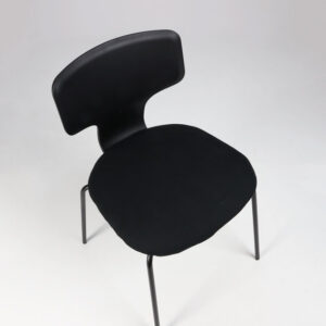 Stabelstol - sort plast/sort stel