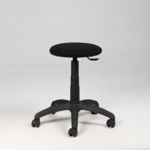 Højdejusterbar skammel på hjul - sort fame