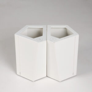 Sæt på 2 stk. Kite Mini papirkurve - hvid plast