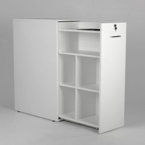 Savir Design højrevendt udtræksskab - hvid laminat