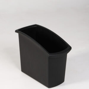 Smal papirkurv - sort plast