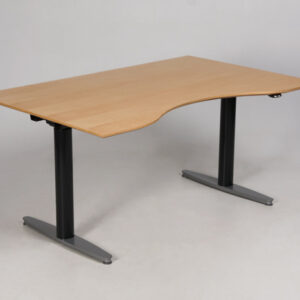 Duba hæve sænkebord med mavebue - birkefinér